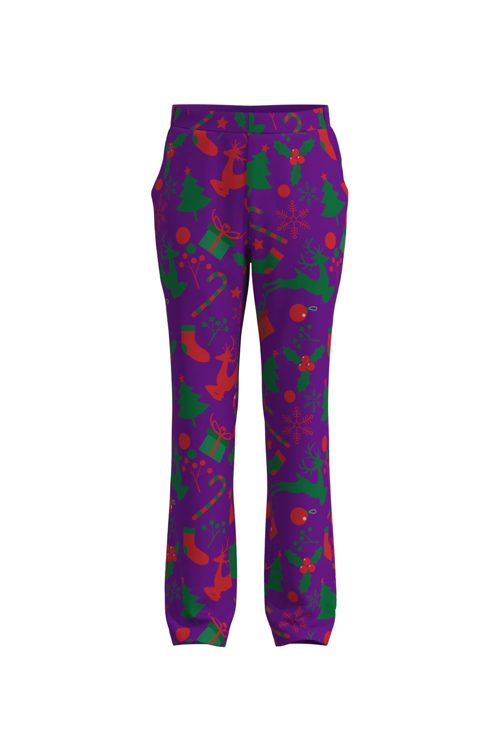 Men's Funny Pattern Christmas Eve Party 2 Piece Suit