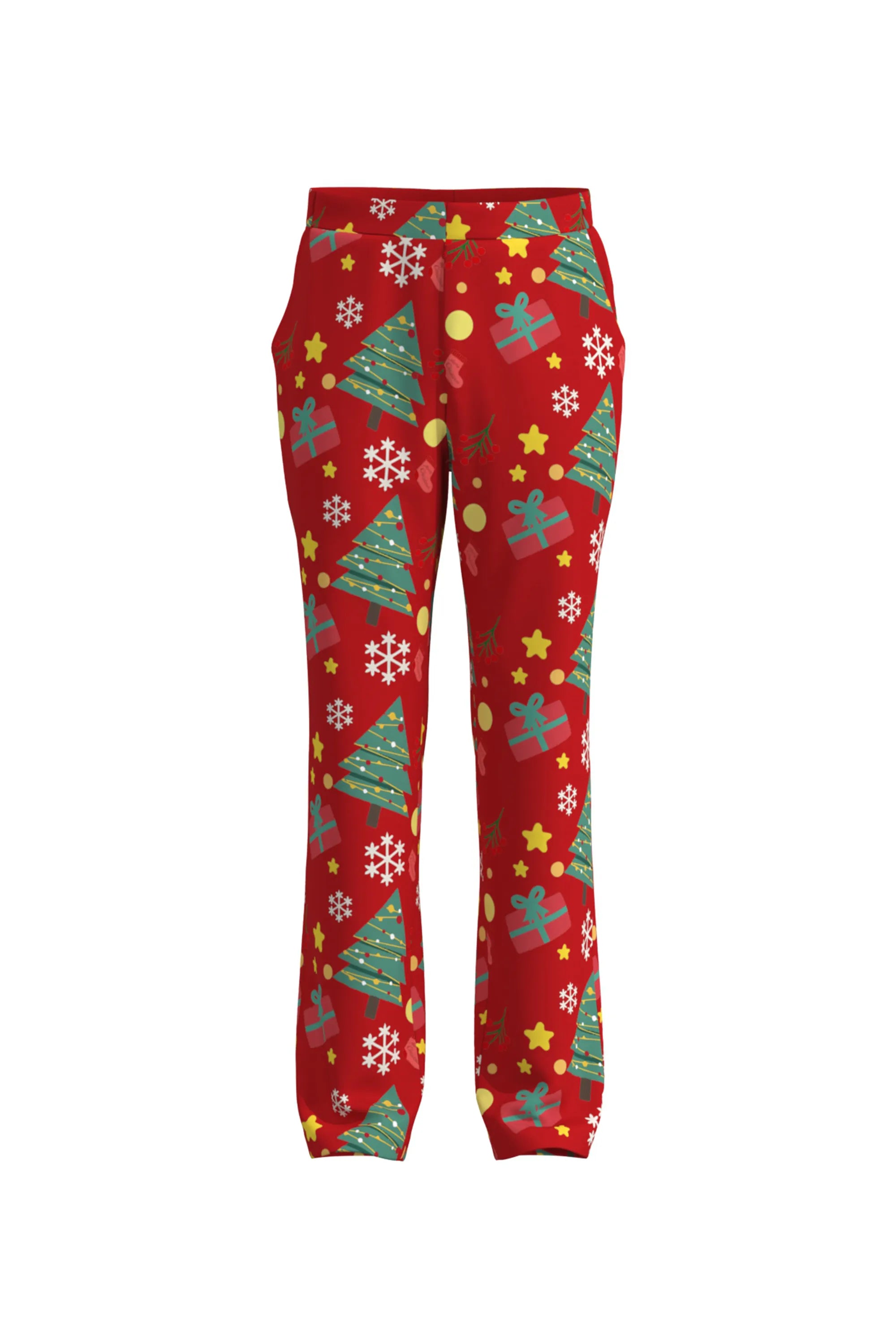 Men's Snowflake Christmas Eve Party 2 Piece Suit