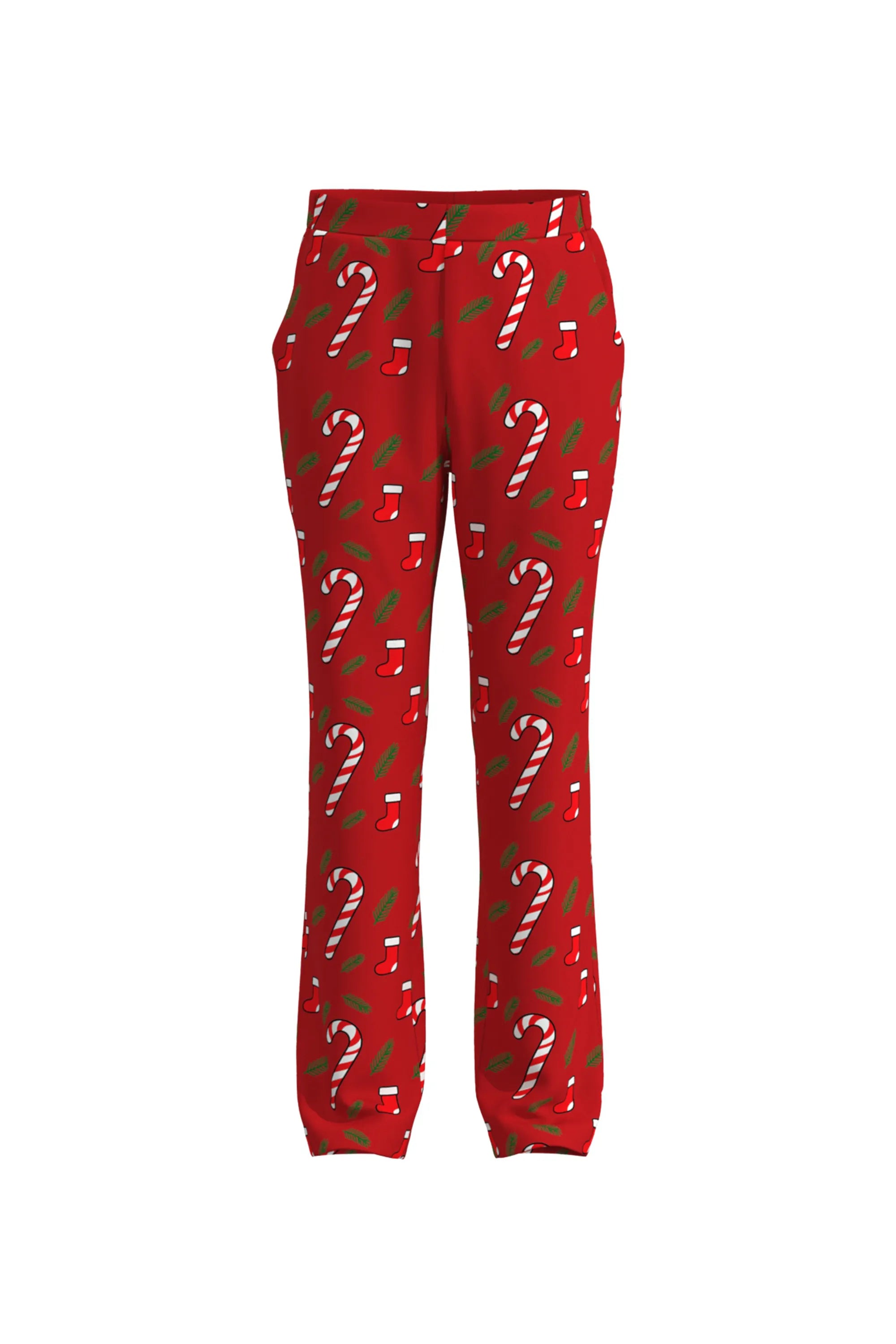 Men's Stockings Pattern Christmas Eve Party 2 Piece Suit
