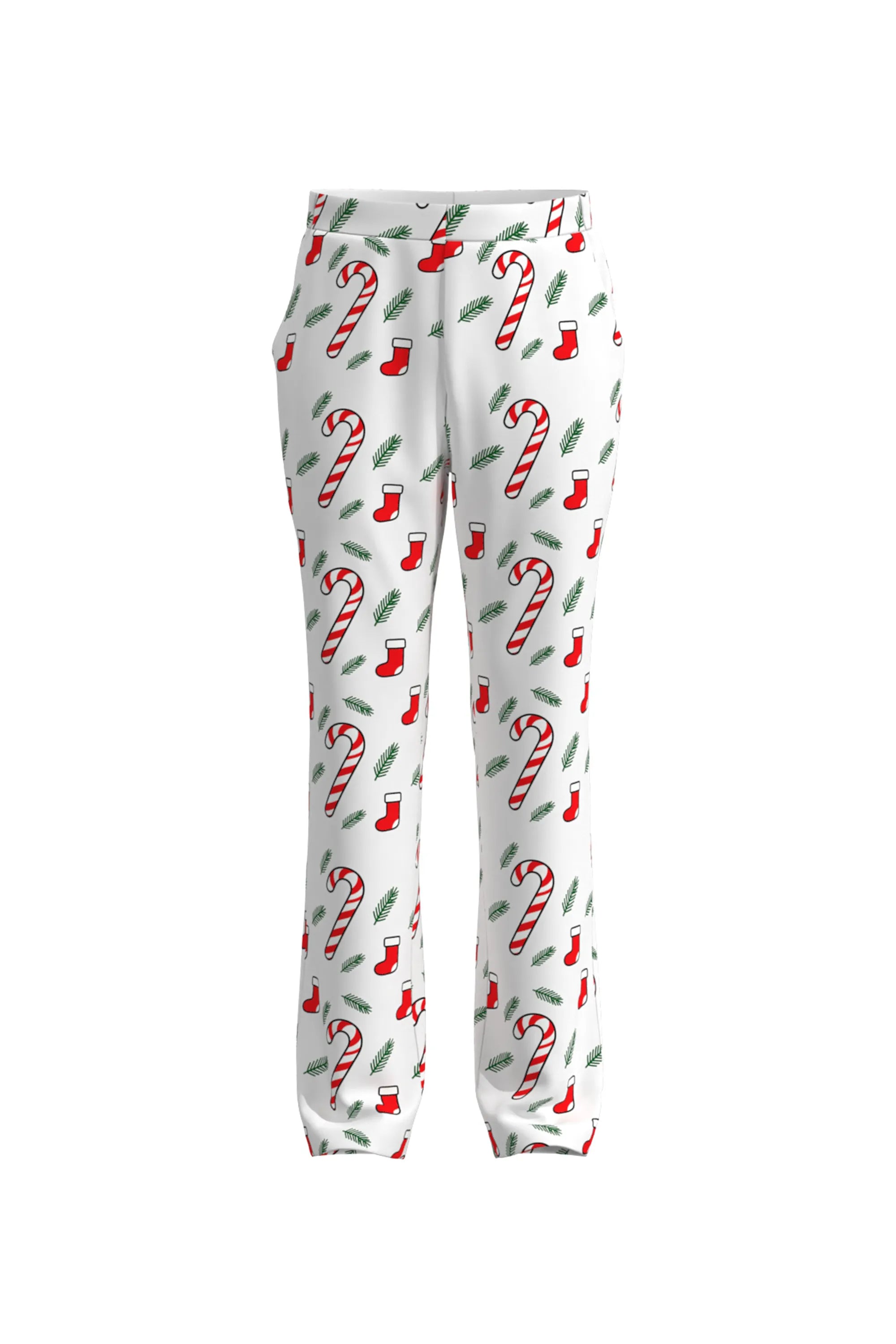 Men's Stockings Pattern Christmas Eve Party 2 Piece Suit