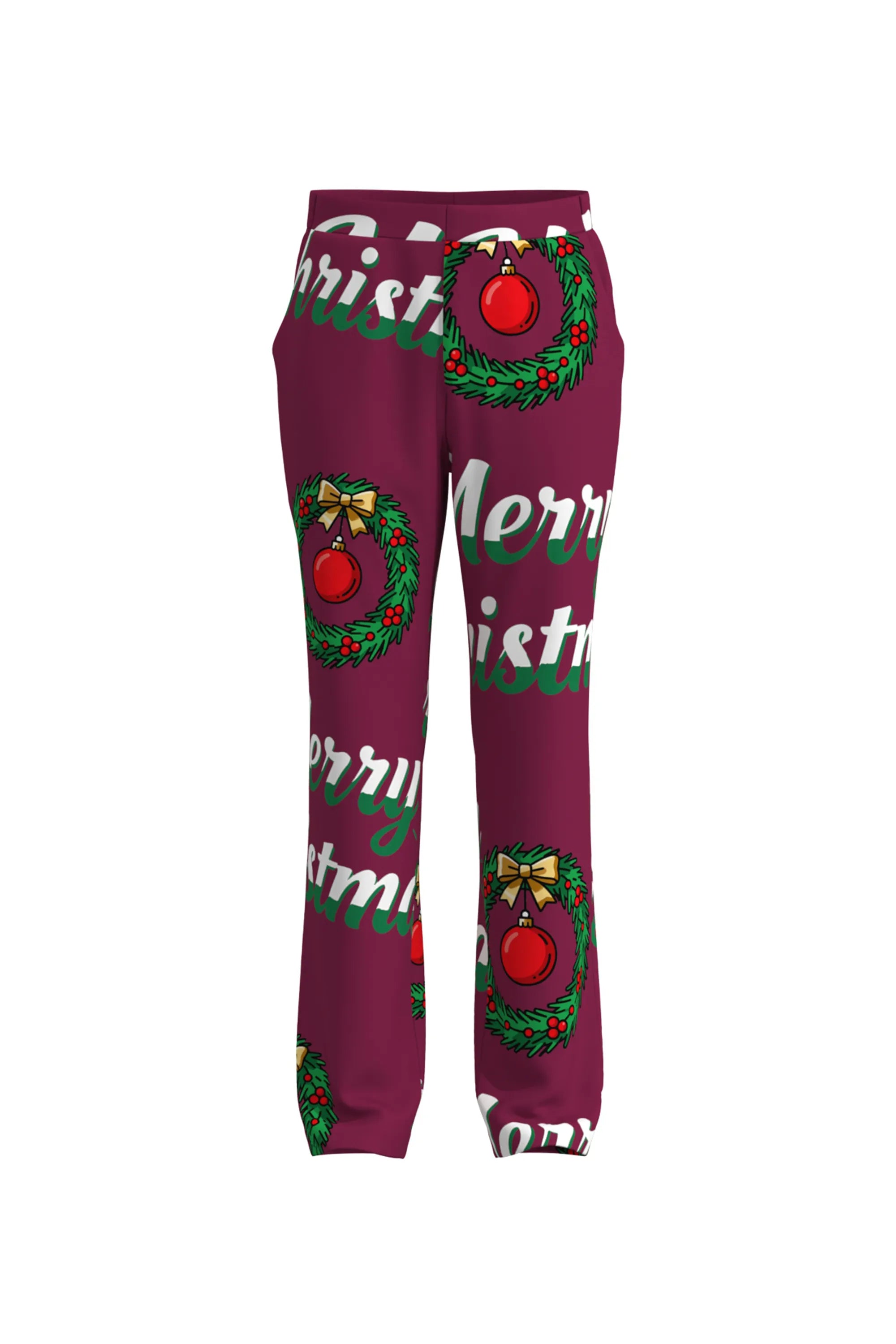 Men's Funny Pattern Christmas Eve Party 2 Piece Suit