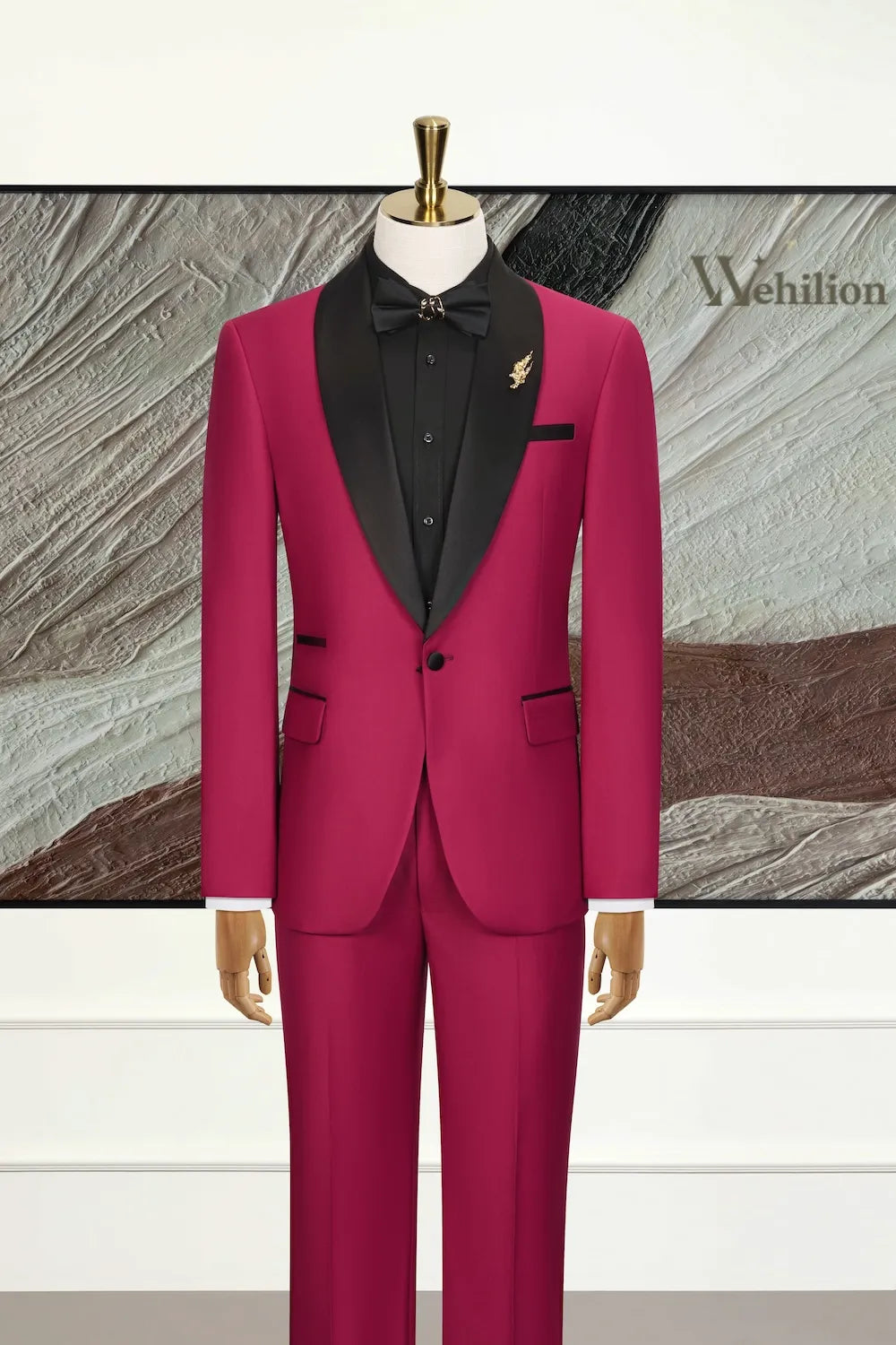 Men's Shawl Lapel Tuxedo 3 Piece Suits