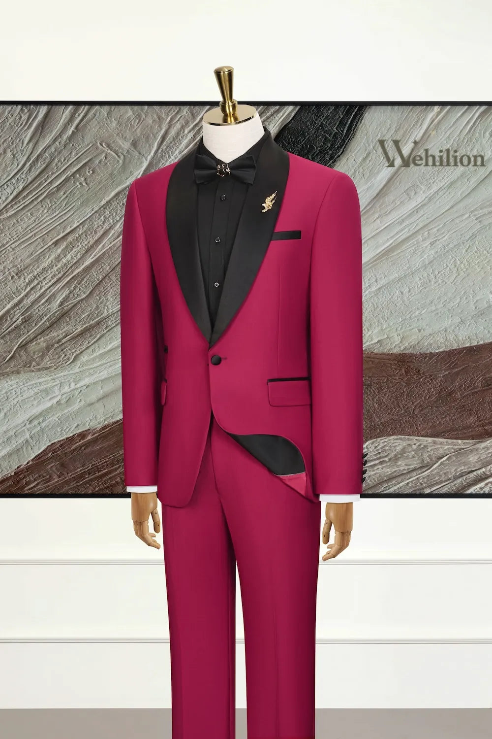 Men's Shawl Lapel Tuxedo 3 Piece Suits