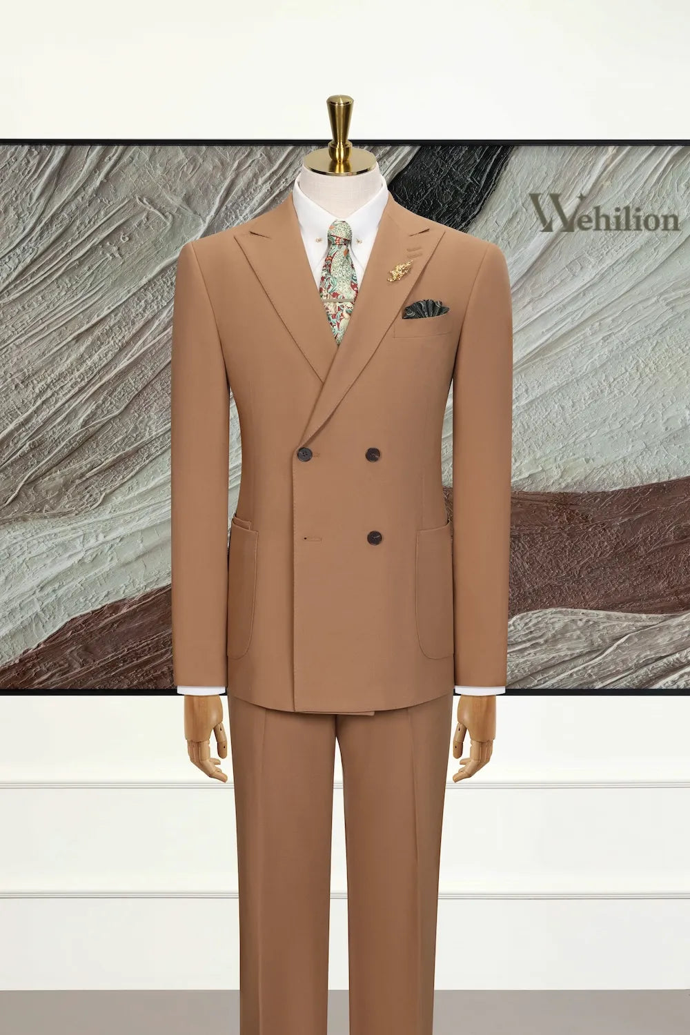 Men's Classic Peak Lapel 3 Piece Suits