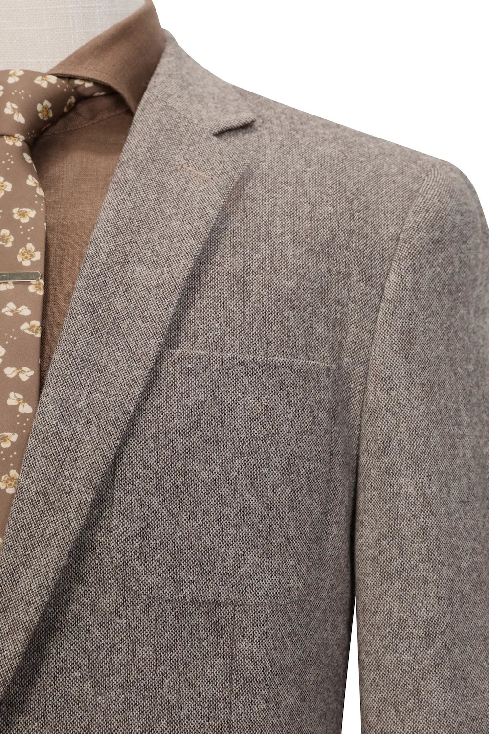 Men's Brown Wool Blend 3 Piece Suit