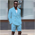 Bild in Galerie-Betrachter laden, Linen Casual Slim Fit Cotton Men Blazer & Shorts Suits
