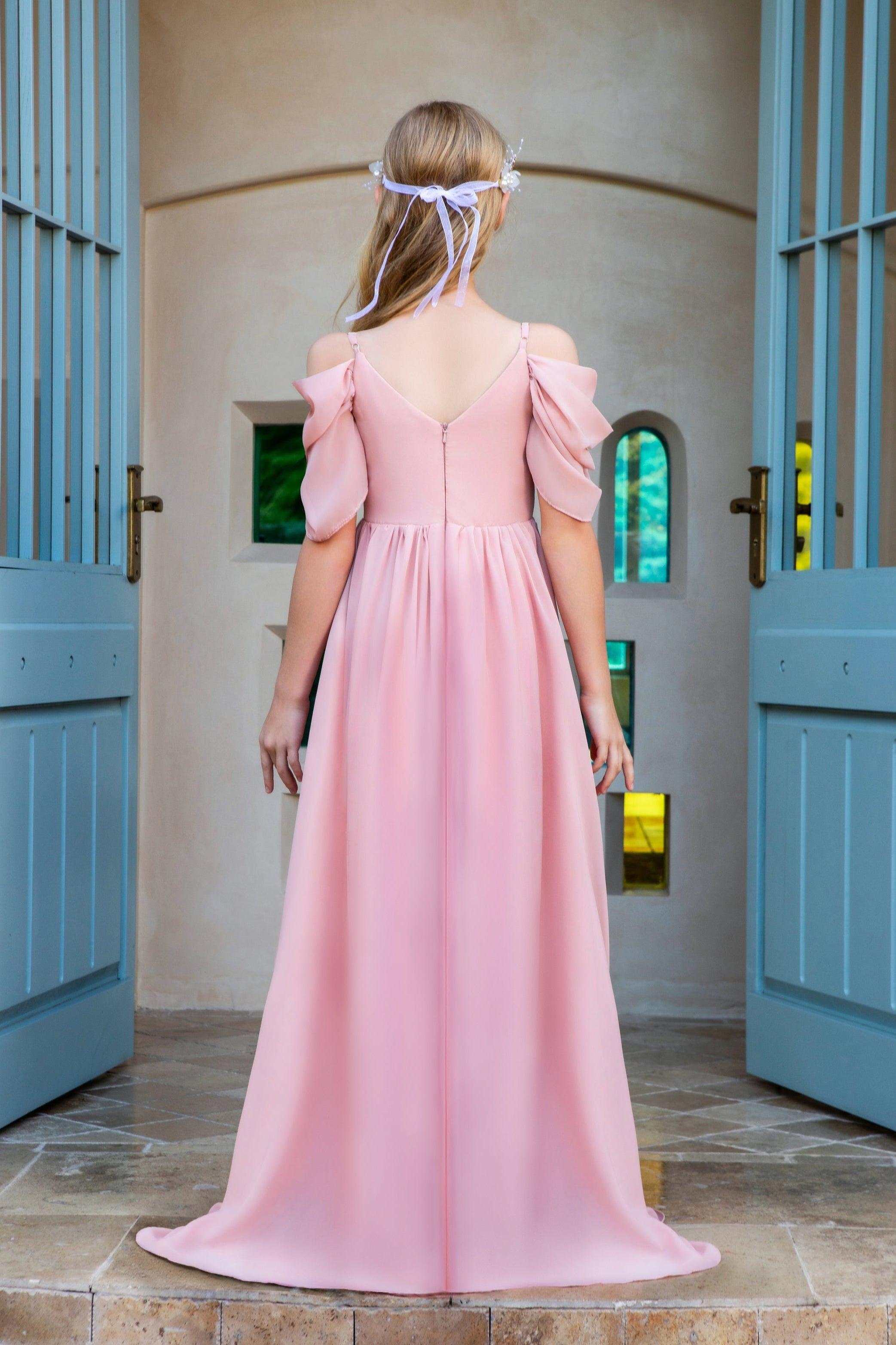 Pink Flower Girl Dress