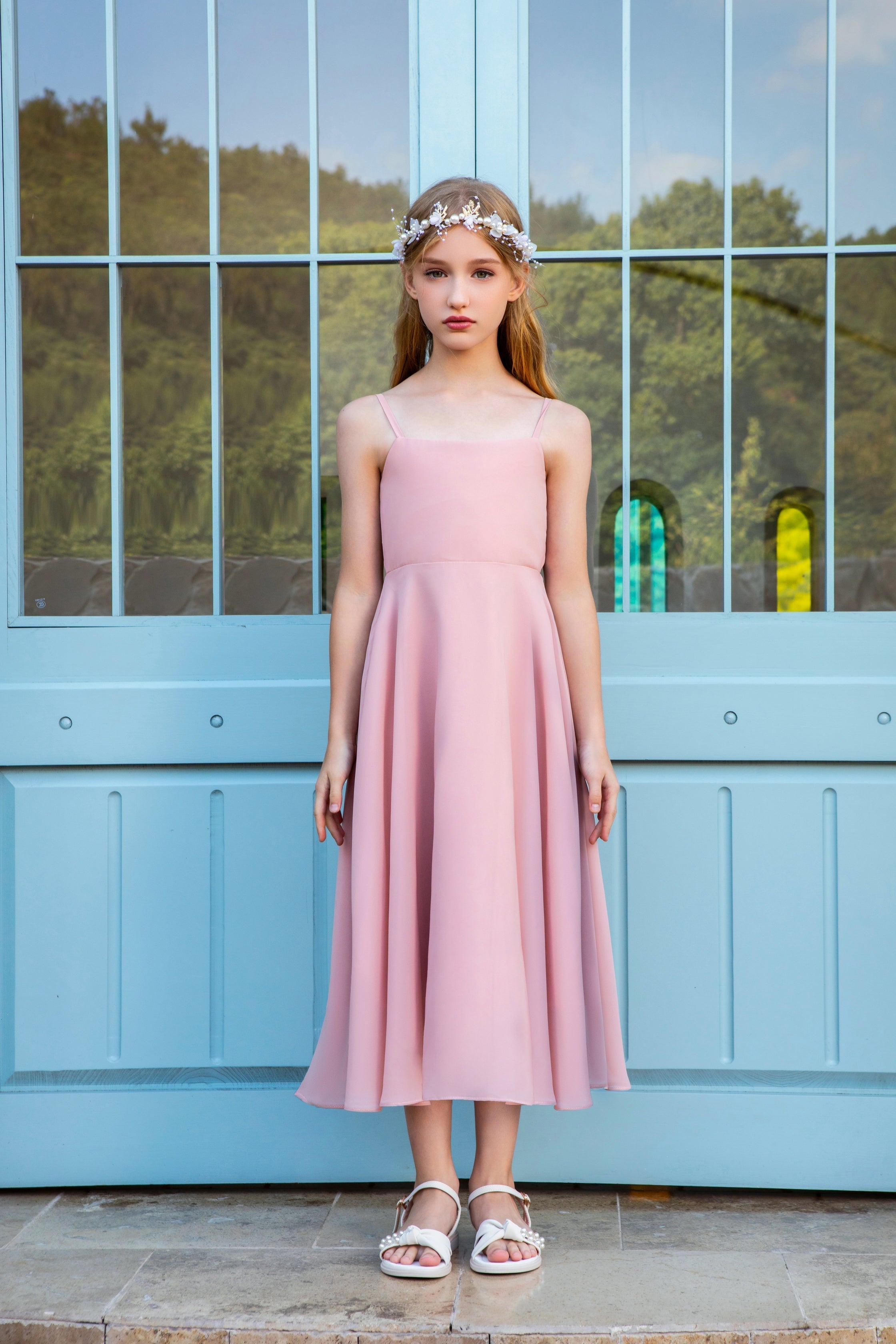 Spaghetti Strap Chiffon Dress | Junior Bridesmaid Look Spaghetti Strap Chiffon Dress | Junior Bridesmaid Look