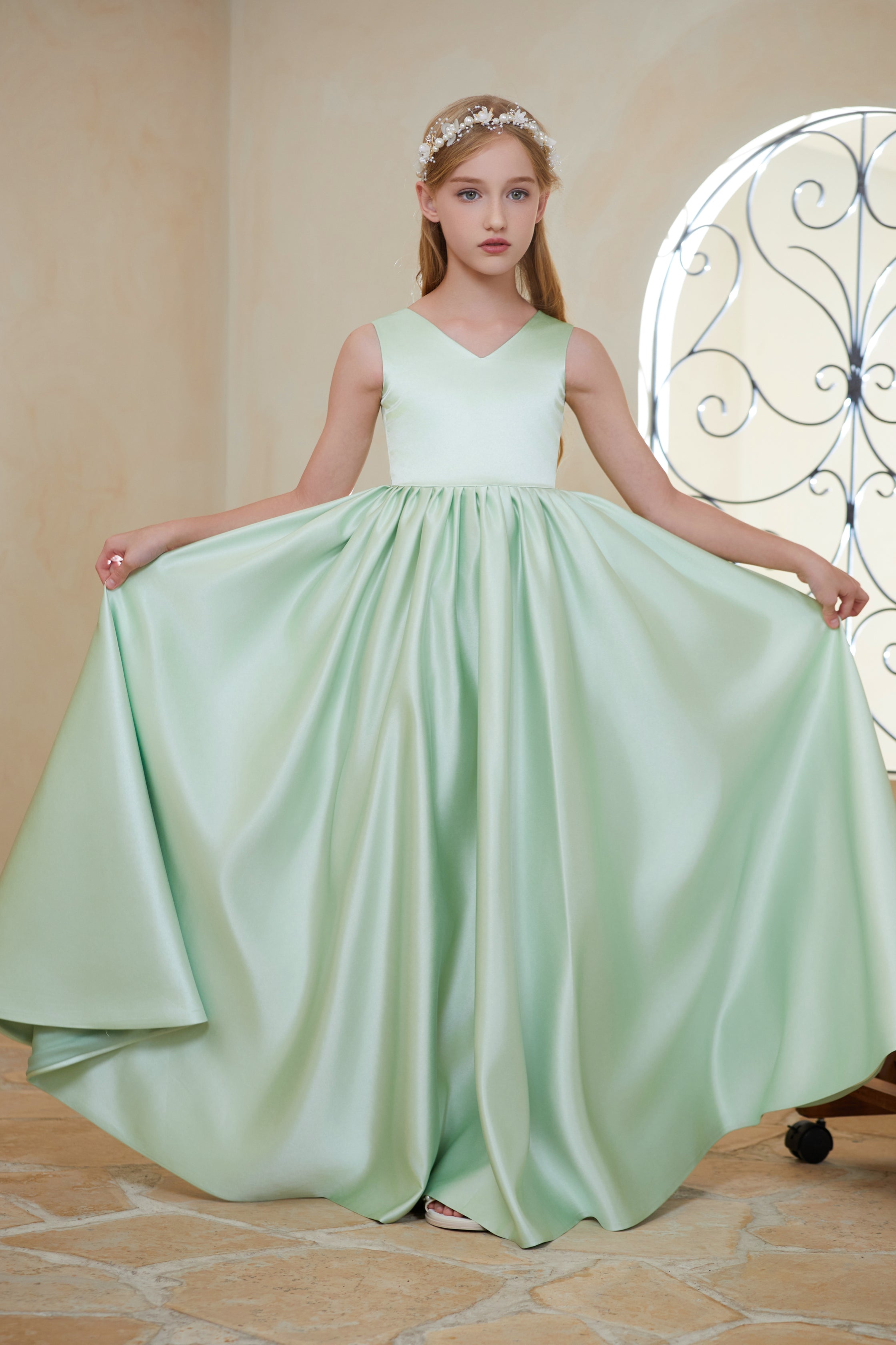 Satin Junior Bridesmaid Dress Satin Junior Bridesmaid Dress