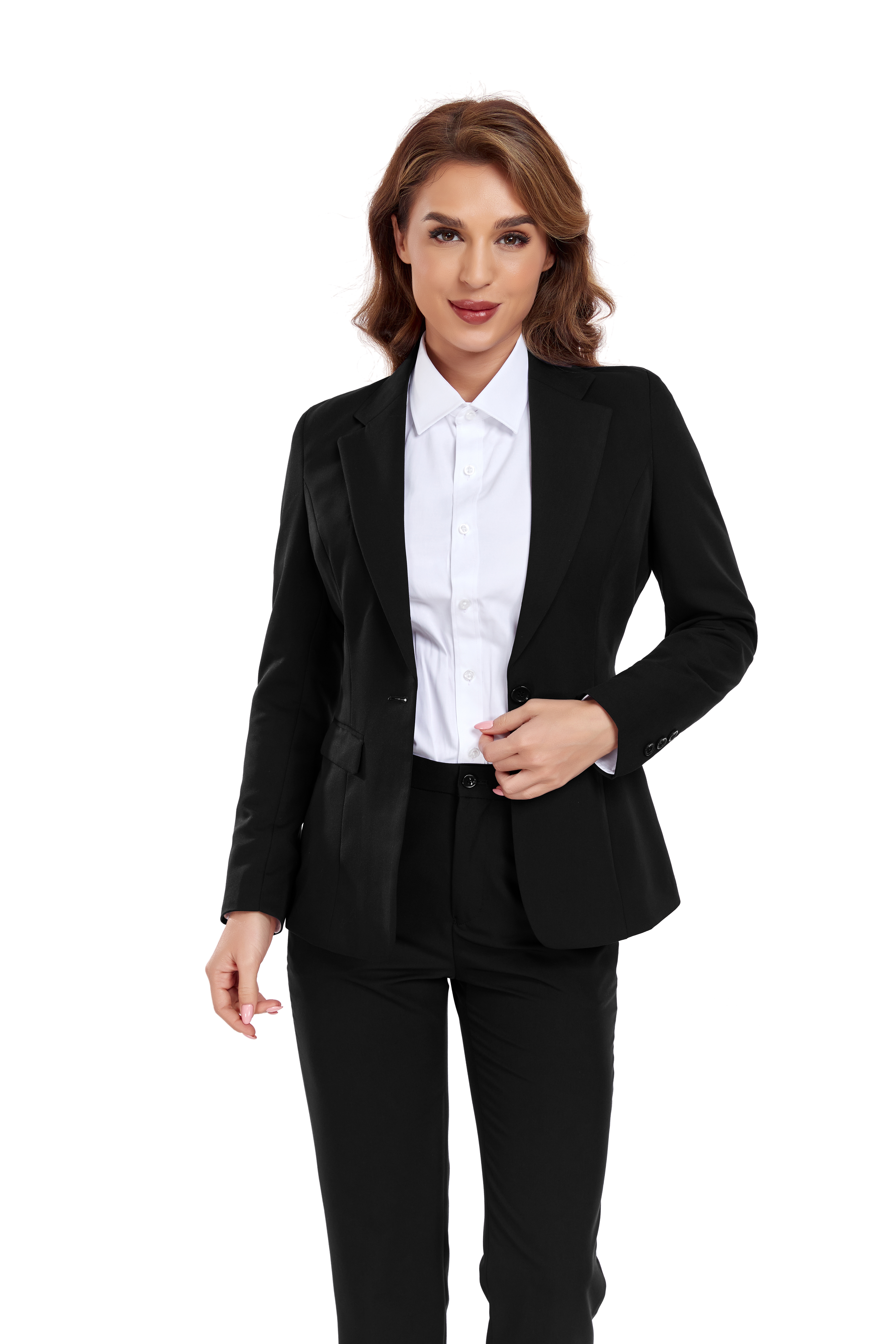 Women's Black Office Work 2 Piece Suit