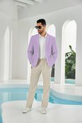 Bild in Galerie-Betrachter laden, Seersucker Striped Men's Summer Blazer
