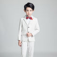 Load image into Gallery viewer, White Striped Modern 5 Piece Boy's Formal Suits
