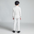 Charger l'image dans la visionneuse de la galerie, White Striped Modern 5 Piece Boy's Formal Suits
