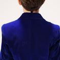 Load image into Gallery viewer, Royal Blue Velvet 5 Piece Boy's Formal Boys Suits
