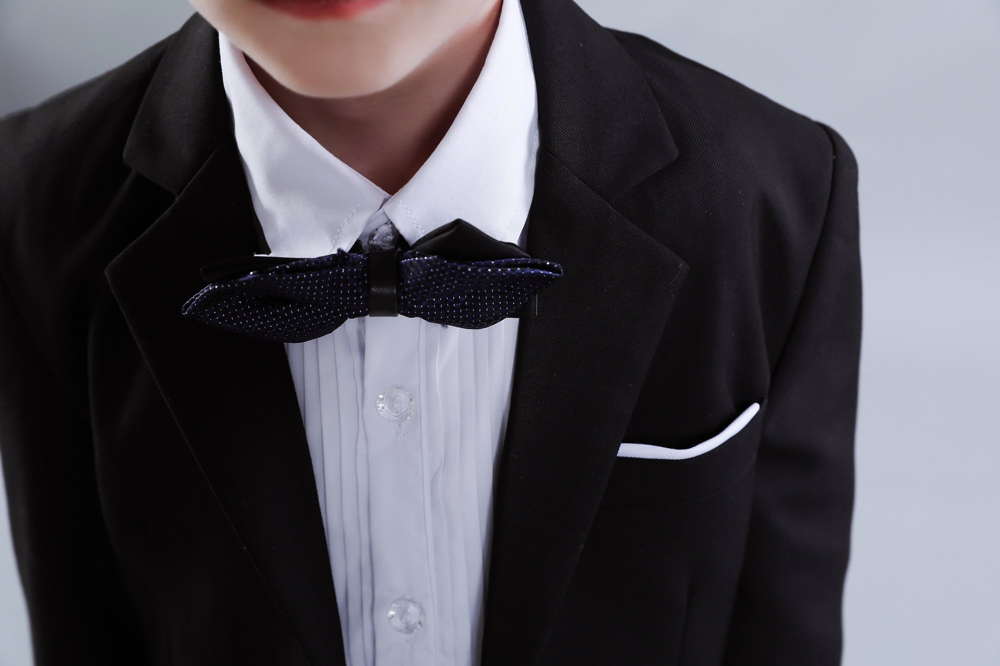 Black Formal Tuxedo 5 Piece Boys Suits