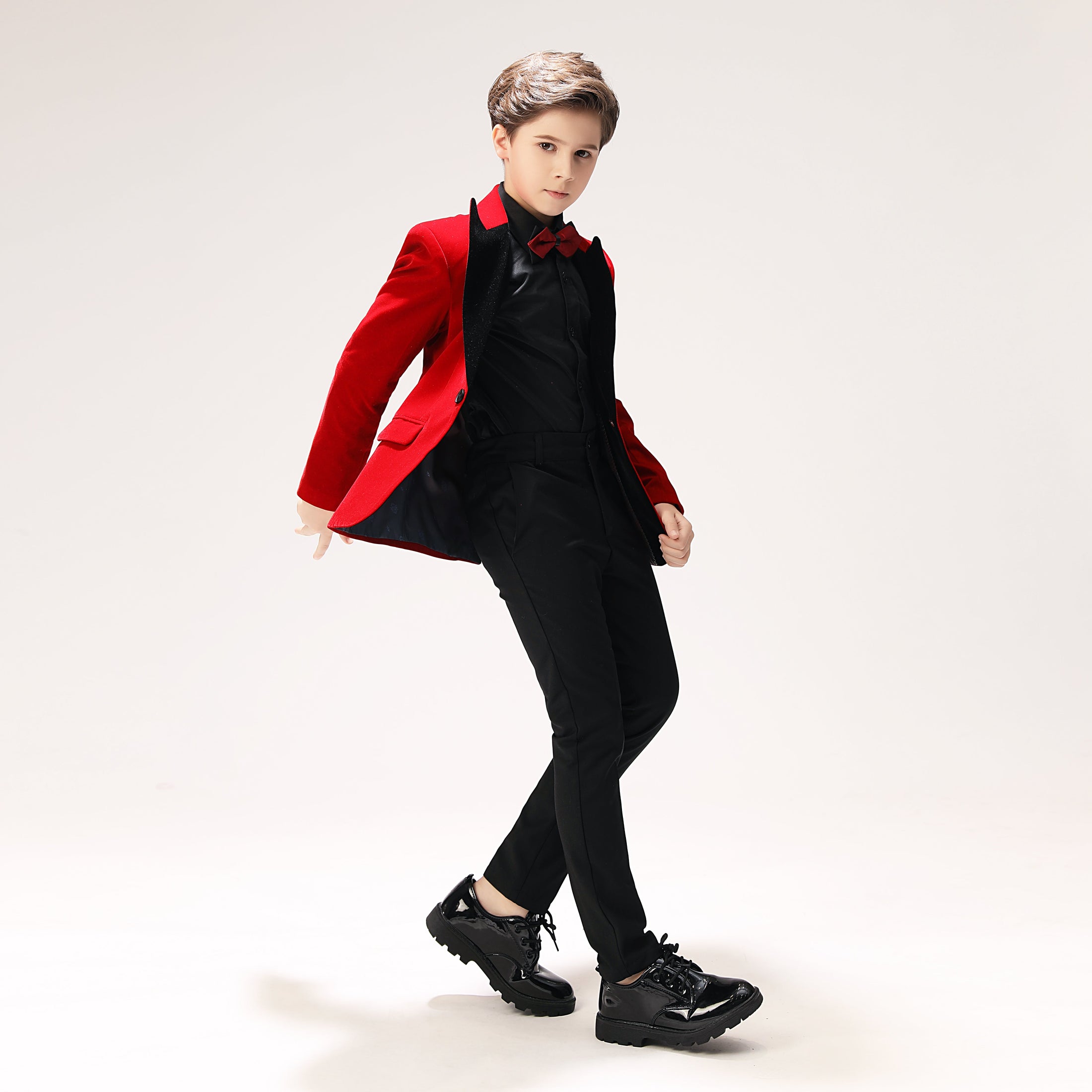 Red Velvet 5 Piece Boy's Formal Boys Suits