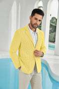 Charger l'image dans la visionneuse de la galerie, Seersucker Striped Men's Summer Blazer
