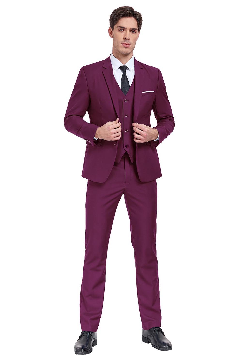 Two Button 3 Pieces Men Suits (MORE COLORS+)