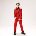 Charger l'image dans la visionneuse de la galerie, Red Classic Suits Set 5 Piece Boys Suits
