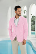 Bild in Galerie-Betrachter laden, Seersucker Striped Men's Summer Blazer
