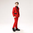 Charger l'image dans la visionneuse de la galerie, Red Classic Suits Set 5 Piece Boys Suits
