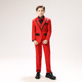 Charger l'image dans la visionneuse de la galerie, Red Classic Suits Set 5 Piece Boys Suits
