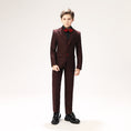 Charger l'image dans la visionneuse de la galerie, Red Polka Dot Party Banquet 5 Piece Boys Suits
