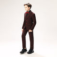 Load image into Gallery viewer, Red Polka Dot Party Banquet 5 Piece Boys Suits
