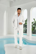 Bild in Galerie-Betrachter laden, Seersucker Striped Blazer Pants 2 Piece Men's Summer Suit
