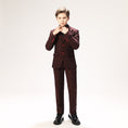 Charger l'image dans la visionneuse de la galerie, Red Polka Dot Party Banquet 5 Piece Boys Suits
