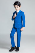 Cargar la imagen en la vista de la galería, Royal Blue Formal Classic 5 Piece Kids Boys Suits
