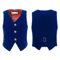 Cargar la imagen en la vista de la galería, Royal Blue Velvet 5 Piece Boy's Formal Boys Suits
