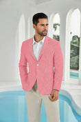 Cargar la imagen en la vista de la galería, Seersucker Striped Men's Summer Blazer
