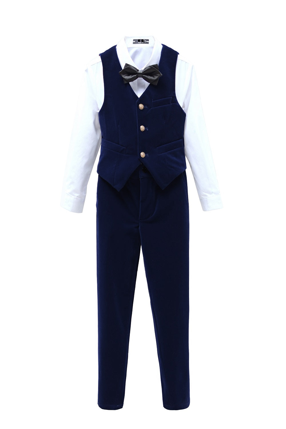 Navy Velvet 5 Piece Boy's Formal Boys Suits