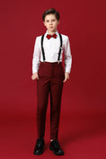 Bild in Galerie-Betrachter laden, Burgundy Formal School 5 Piece Boys Suits
