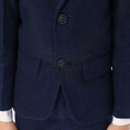 Load image into Gallery viewer, Navy Woolen Elegant 5 Piece Boys Suits
