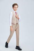 Cargar la imagen en la vista de la galería, Champagne Kid Formal Classic Suits Set 5 Piece Boys Suits
