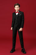 Bild in Galerie-Betrachter laden, Black Formal Tuxedo 5 Piece Boys Suits
