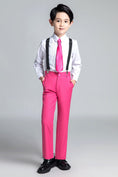 Load image into Gallery viewer, Pink Kid Boys Formal Classic Suits Set 5 Piece Boys Suits
