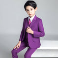 Cargar la imagen en la vista de la galería, Purple Kid Boys Classic 5 Piece Boys Suits
