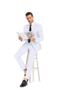 Load image into Gallery viewer, Two Button 2 Pieces Men's Suits Jacket+Pants（MORE COLORS+)
