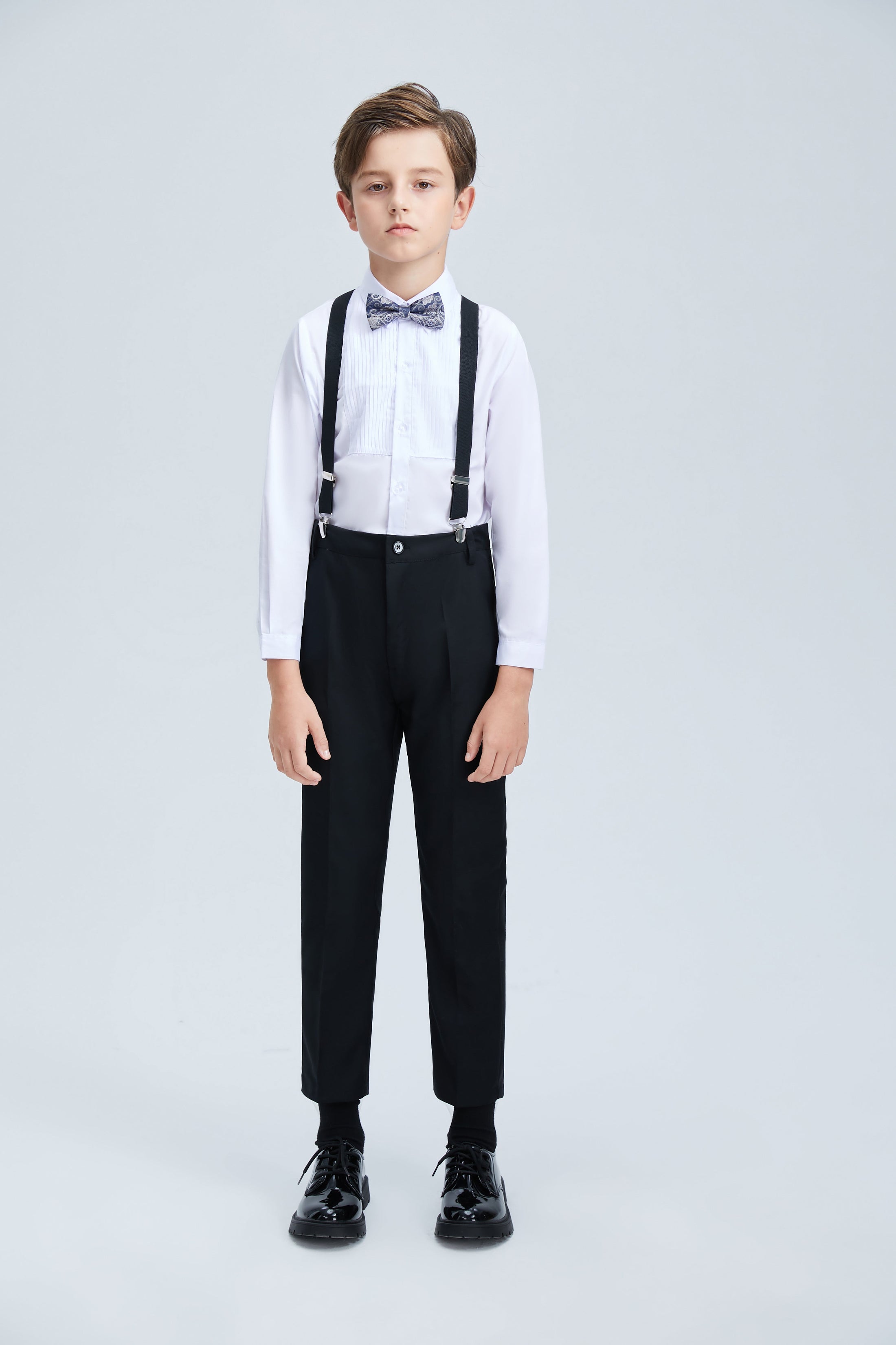 Black Formal Tuxedo 5 Piece Boys Suits