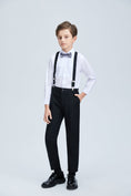 Charger l'image dans la visionneuse de la galerie, Black Formal Tuxedo 5 Piece Boys Suits
