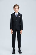 Load image into Gallery viewer, Black Formal Tuxedo 5 Piece Boys Suits
