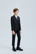 Charger l'image dans la visionneuse de la galerie, Black Formal Tuxedo 5 Piece Boys Suits
