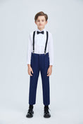 Load image into Gallery viewer, Navy Kid Formal Classic 5 Piece Boys Suits
