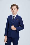 Charger l'image dans la visionneuse de la galerie, Navy Kid Formal Classic 5 Piece Boys Suits
