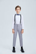 Charger l'image dans la visionneuse de la galerie, Light Grey Formal Classic Suits Set 5 Piece Boys Suits
