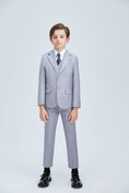 Cargar la imagen en la vista de la galería, Light Grey Formal Classic Suits Set 5 Piece Boys Suits
