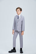 Charger l'image dans la visionneuse de la galerie, Light Grey Formal Classic Suits Set 5 Piece Boys Suits
